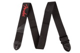 Fender Black Polyester Logo Straps