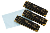 Fender Blues DeVille Harmonicas - 3 Pack with Case