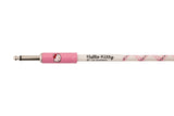 สายแจ็คกีต้าร์ Fender x Hello Kitty White/Pink Woven Cable