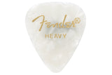ปิ๊กกีตาร์ Fender Celluloid Picks, 351 Shape Heavy White Moto