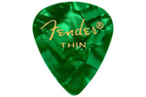 ปิ๊กกีตาร์ Fender Celluloid Picks, 351 Shape Thin Green Moto