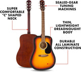 กีตาร์โปร่ง Fender FA-25CE Dreadnought, Sunburst