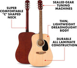กีตาร์โปร่ง Fender FA-25CE Dreadnought, Natural