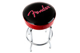 Fender Red Sparkle Logo Barstool, Black and Red Sparkle