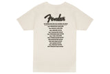 เสื้อยืด Fender World Tour T-Shirt, Vintage White