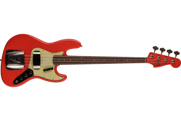 เบสไฟฟ้า Fender Custom Shop 1963 Jazz Bass Journeyman Relic, Aged Fiesta Red