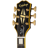 กีตาร์ไฟฟ้า Epiphone Joe Bonamassa 1959 Les Paul Custom, Antique Ebony ด้านหน้า หัวกีตาร์