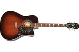 กีต้าร์โปร่ง Epiphone Limited Edition Hummingbird EC Studio, Tobacco Sunburst