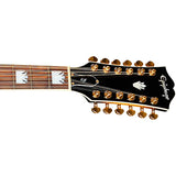กีต้าร์โปร่ง Epiphone Limited Edition J-200 Studio 12-String, Vintage Sunburst