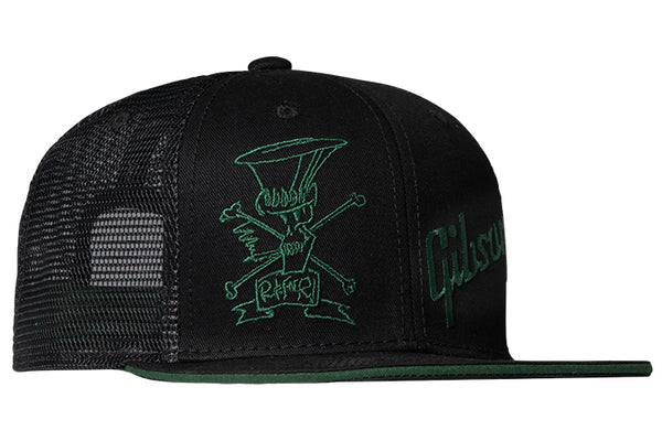 หมวกแก๊ป Gibson Slash 'Skully' Trucker Hat, Black & Green