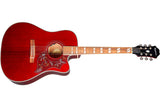 กีต้าร์โปร่ง Epiphone Limited-Edition Hummingbird EC Studio, Wine Red