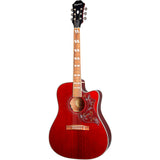 กีต้าร์โปร่ง Epiphone Limited-Edition Hummingbird EC Studio, Wine Red