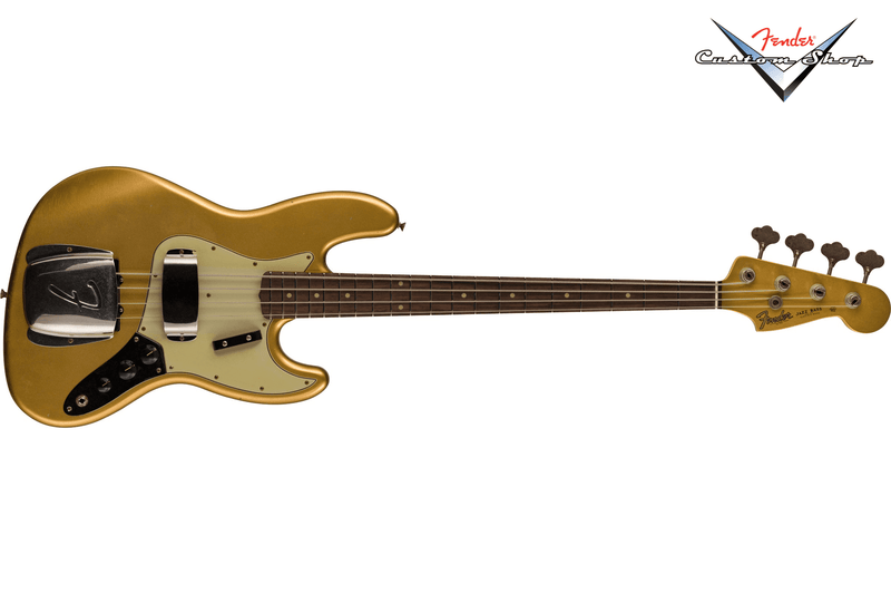 กีตาร์เบส Fender Custom Shop 1963 Jazz Bass Journeyman Relic, Aged Aztec Gold