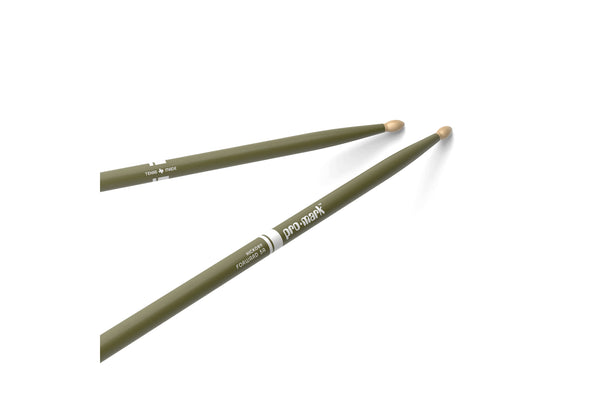 ProMark TX5AW-GR Classic Forward 5A Painted Green Hickory Drumstick, Oval Wood Tip