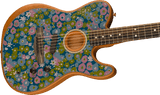 กีต้าร์โปร่ง Fender American Acoustasonic Telecaster Blue Flower