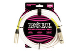 Ernie Ball 20' MALE / FEMALE XLR MICROPHONE CABLE WHITE