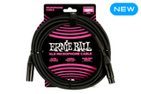 Ernie Ball 15' BRAIDED MALE / FEMALE XLR MICROPHONE CABLE BLACK
