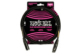 Ernie Ball 5' BRAIDED MALE / FEMALE XLR MICROPHONE CABLE BLACK