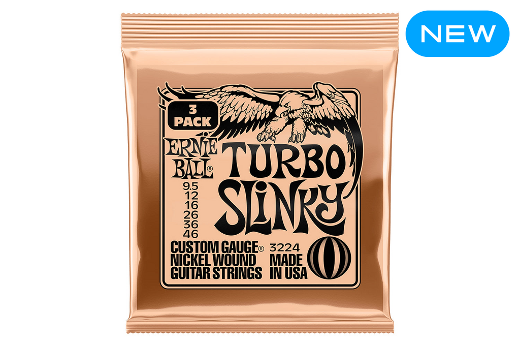 Ernie Ball Turbo Slinky Nickel Wound 3 Pack 9.5 46