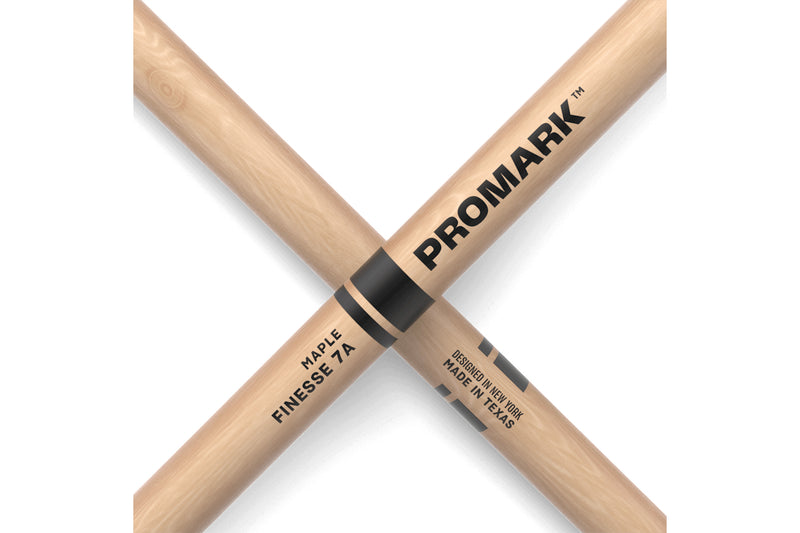 ไม้กลอง Promark Finesse 7A Maple Drumstick, Small Round Wood Tip