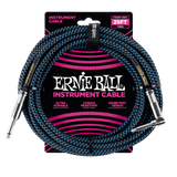 สายแจ็คกีต้าร์ Ernie Ball 25 Feet Straight / Angle Braided Instrument Cables
