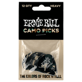 ปิ๊กกีต้าร์ Ernie Ball Camouflage Cellulose Picks (12 ตัว)