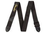 สายสะพายกีต้าร์ FENDER BLACK POLYESTER LOGO STRAPS