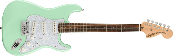 กีตาร์ไฟฟ้า Squier FSR Affinity Series Stratocaster, Pearloid Pickguard, Surf Green
