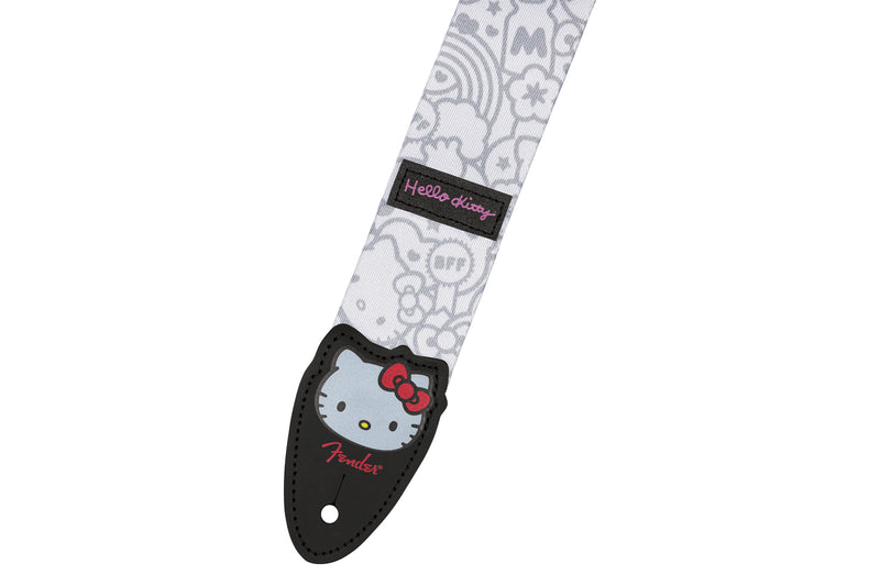 สายสะพายกีตาร์ Fender x Hello Kitty White Poly Strap