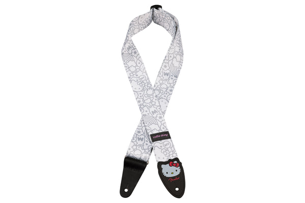 สายสะพายกีตาร์ Fender x Hello Kitty White Poly Strap