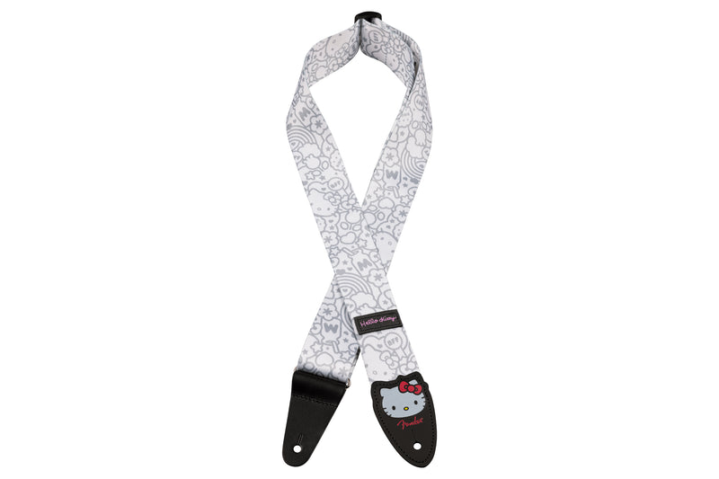 สายสะพายกีตาร์ Fender x Hello Kitty White Poly Strap