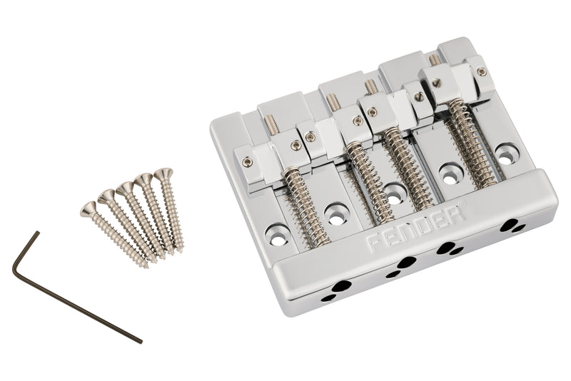 Fender HiMass 4-String Bass Bridge Assembly With Zinc Saddles ชุดสะพานสาย บริดจ์