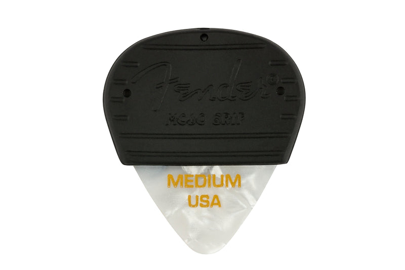 ปิ๊กกีต้าร์ Fender Mojo Grip Picks, Celluloid 3-Pack, Medium, White Moto