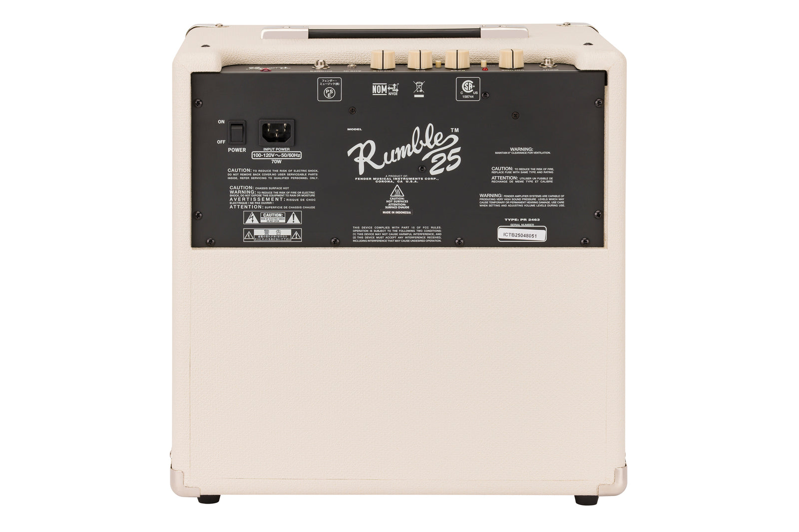 แอมป์เบส Fender Rumble 25 V3 Ivory – เบ๊ เงียบ เส็ง