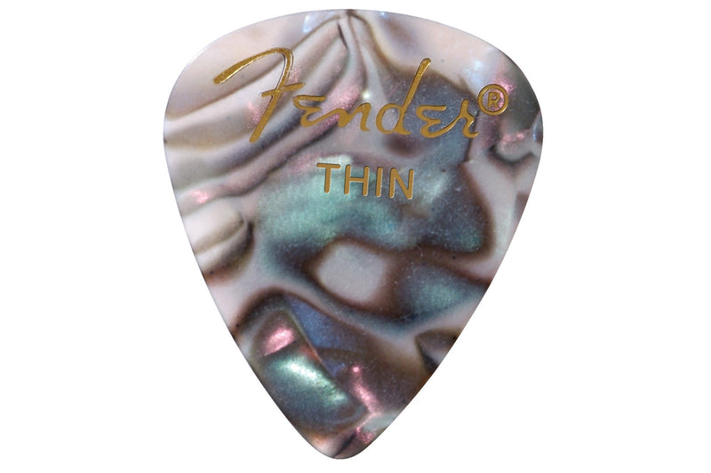 ปิ๊กกีตาร์ Fender Celluloid Picks, 351 Shape Thin Abalone