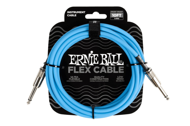 Ernie Ball Flex Cables 10 Feet Blue