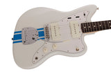 Fender 2023 Collection, Made in Japan Traditional 60s Jazzmaster, Olympic White with Blue Competition Stripe