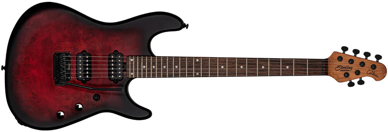 กีตาร์ไฟฟ้า Sterling Jason Richardson 6 Cutlass Dark Scarlet Burst Satin