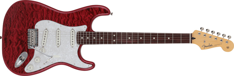 กีตาร์ไฟฟ้า Fender, 2024 Collection, Made in Japan Hybrid II Stratocaster, Quilt Red Beryl