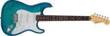 กีตาร์ไฟฟ้า Fender, 2024 Collection, Made in Japan Hybrid II Stratocaster, Quilt Aquamarine