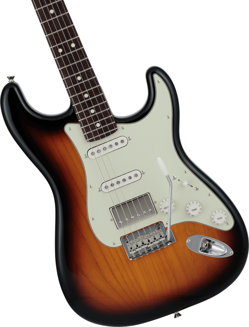 กีตาร์ไฟฟ้า Fender, 2024 Collection, Made in Japan Hybrid II Stratocaster HSS, 3-Color Sunburst