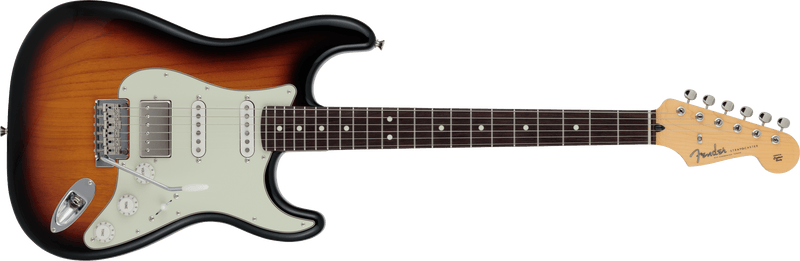 กีตาร์ไฟฟ้า Fender, 2024 Collection, Made in Japan Hybrid II Stratocaster HSS, 3-Color Sunburst