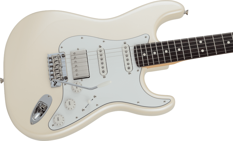 กีตาร์ไฟฟ้า Fender, 2024 Collection, Made in Japan Hybrid II Stratocaster HSS, Olympic Pearl
