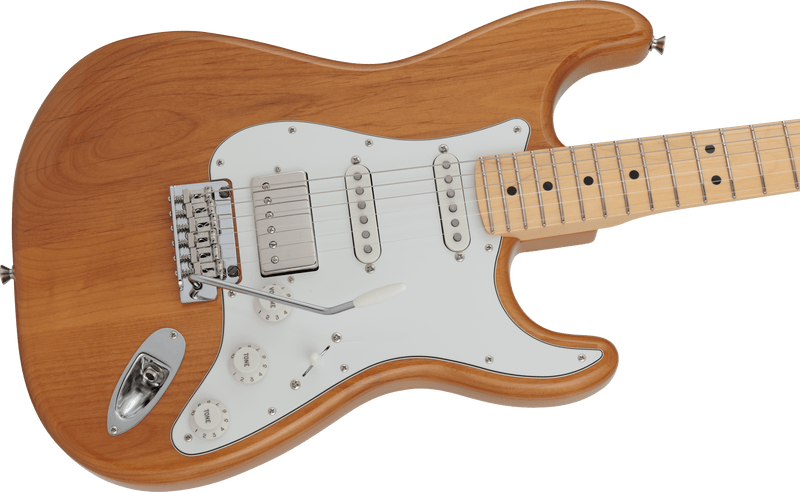 กีตาร์ไฟฟ้า Fender, 2024 Collection, Made in Japan Hybrid II Stratocaster HSS, Vintage Natural