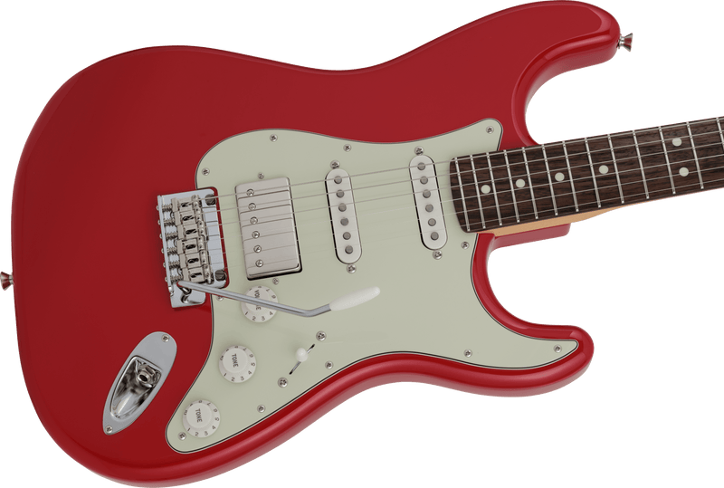 กีตาร์ไฟฟ้า Fender, 2024 Collection, Made in Japan Hybrid II Stratocaster HSS, Modena Red