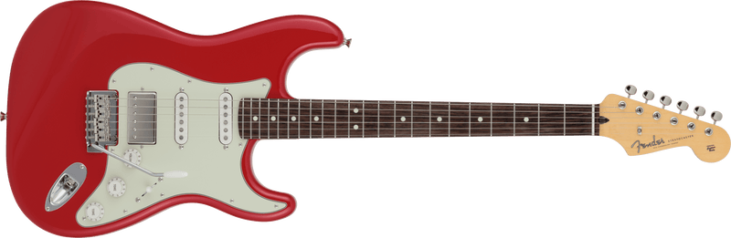 กีตาร์ไฟฟ้า Fender, 2024 Collection, Made in Japan Hybrid II Stratocaster HSS, Modena Red