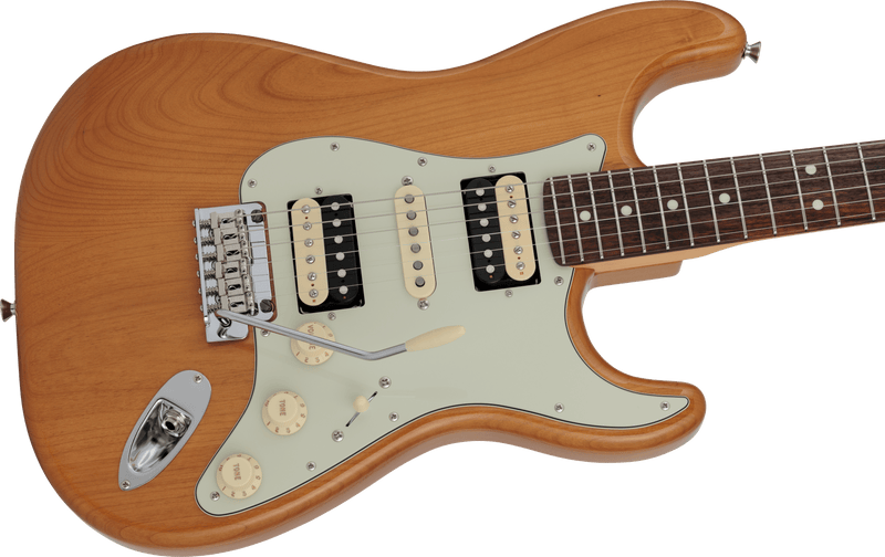 กีตาร์ไฟฟ้า Fender, 2024 Collection, Made in Japan Hybrid II Stratocaster HSH, Vintage Natural