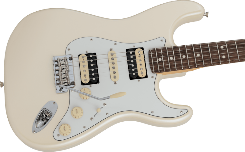 กีตาร์ไฟฟ้า Fender, 2024 Collection, Made in Japan Hybrid II Stratocaster HSH, Olympic Pearl