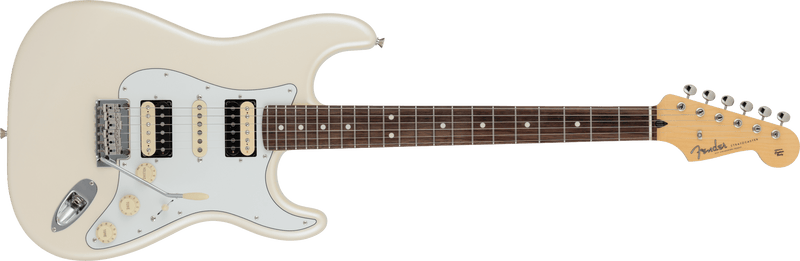 กีตาร์ไฟฟ้า Fender, 2024 Collection, Made in Japan Hybrid II Stratocaster HSH, Olympic Pearl