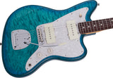 กีตาร์ไฟฟ้า Fender, 2024 Collection, Made in Japan Hybrid II Jazzmaster, Quilt Aquamarine